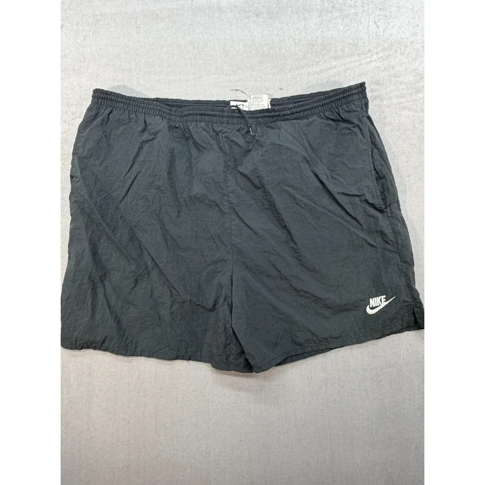 Nike Black 100% Nylon Men Swim Trunks Bottoms Size Large